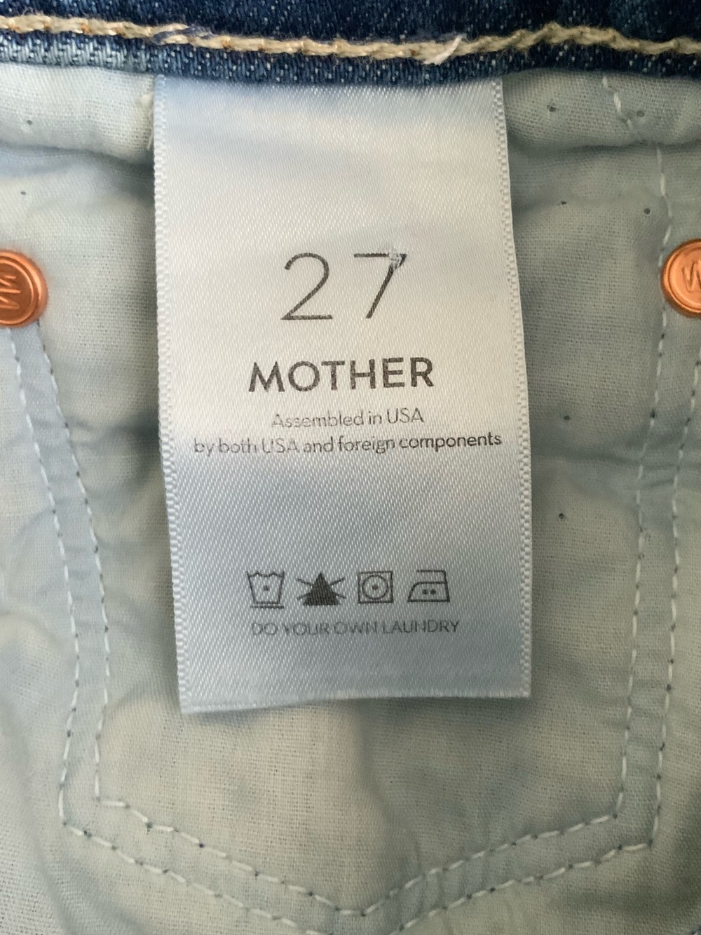 MOTHER SUPERIOR Jeans High Waisted Spinner Skimp Blue Size 27 - Picture 9 of 13